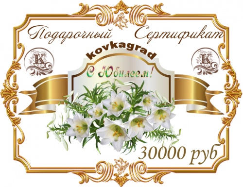 Подарочный сертификат № 19