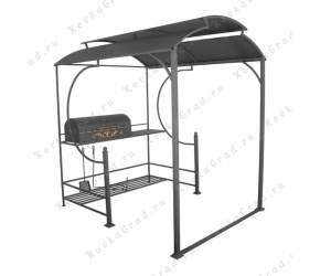 Кованый мангал с навесом "Россия-2 BBQ"