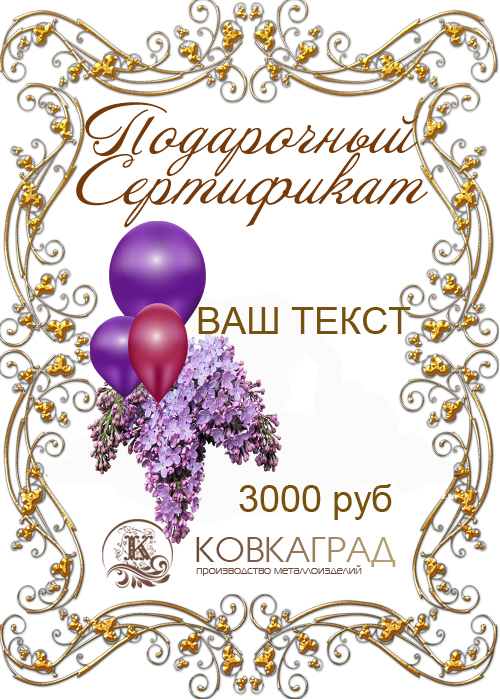 Подарочный сертификат № 23