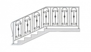 Перила кованые КП-34